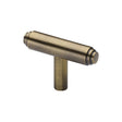 Heritage Brass Cabinet Hardware Antique Brass / Cabinet T-Pulls / 45mm Dia. Heritage Brass - Cabinet Knob Stepped T-Bar Design 45mm Antique Brass Finish