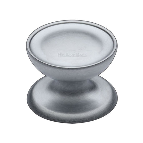 Heritage Brass Cabinet Hardware Satin Chrome / Cabinet Knobs / 38mm Dia. Heritage Brass - Cabinet Knob Surrey Design 38mm Satin Chrome Finish