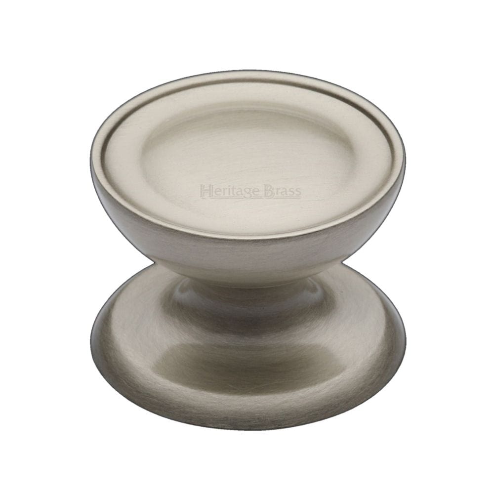 Heritage Brass Cabinet Hardware Satin Nickel / Cabinet Knobs / 38mm Dia. Heritage Brass - Cabinet Knob Surrey Design 38mm Satin Nickel Finish