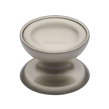 Heritage Brass Cabinet Hardware Satin Nickel / Cabinet Knobs / 38mm Dia. Heritage Brass - Cabinet Knob Surrey Design 38mm Satin Nickel Finish