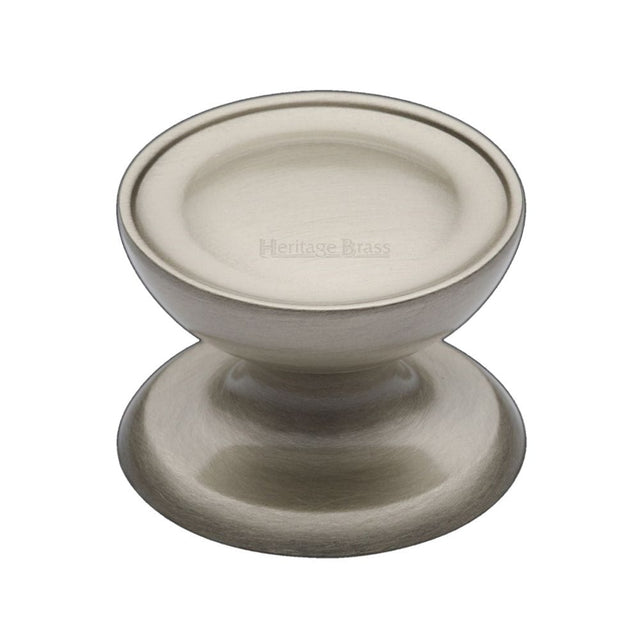 Heritage Brass Cabinet Hardware Satin Nickel / Cabinet Knobs / 38mm Dia. Heritage Brass - Cabinet Knob Surrey Design 38mm Satin Nickel Finish