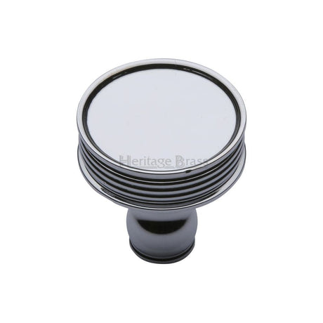 Heritage Brass Cabinet Hardware Polished Chrome / Cabinet Knobs / 32mm Dia. Heritage Brass - Cabinet Knob Venetian Design 32mm Polished Chrome Finish