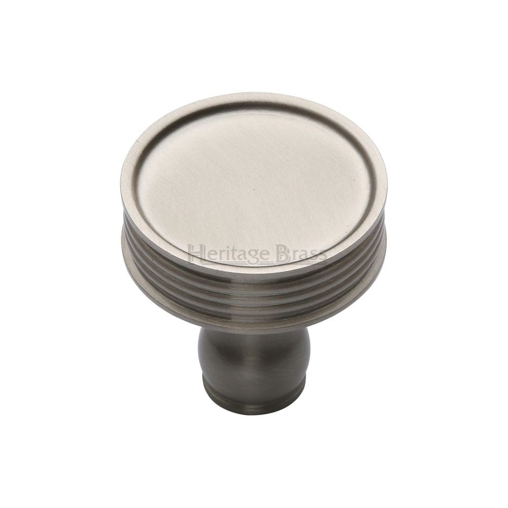 Heritage Brass Cabinet Hardware Satin Nickel / Cabinet Knobs / 32mm Dia. Heritage Brass - Cabinet Knob Venetian Design 32mm Satin Nickel Finish