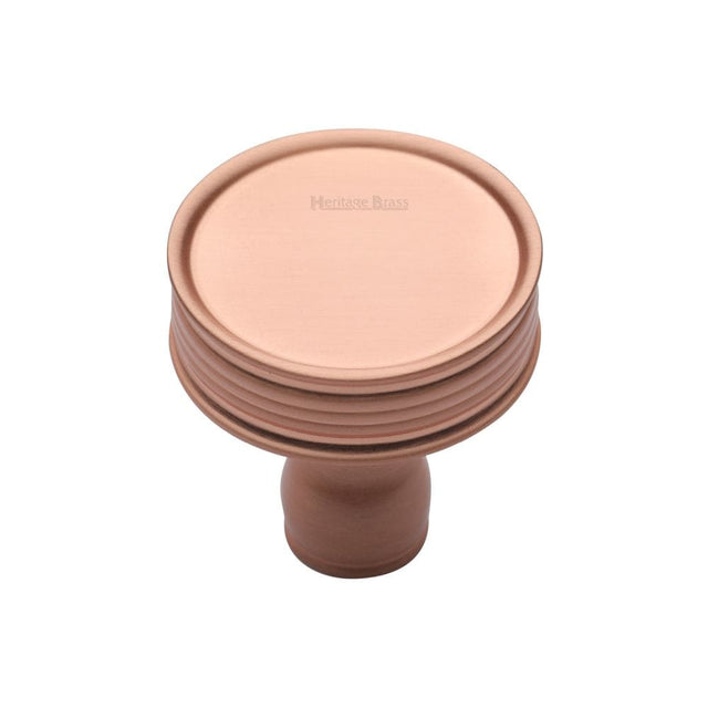 Heritage Brass Cabinet Hardware Satin Rose Gold / Cabinet Knobs / 32mm Dia. Heritage Brass - Cabinet Knob Venetian Design 32mm Satin Rose Gold Finish
