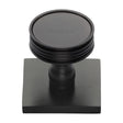 Heritage Brass Cabinet Hardware Matt Bronze / Cabinet Knob on Backplate / 32mm Dia. Heritage Brass - Cabinet Knob Venetian Design with Square Backplate 32mm Matt Br