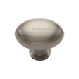Heritage Brass Cabinet Hardware Satin Nickel / Cabinet Knobs / 32mm Dia. Heritage Brass - Cabinet Knob Victorian Oval Design 32mm Satin Nickel Finish