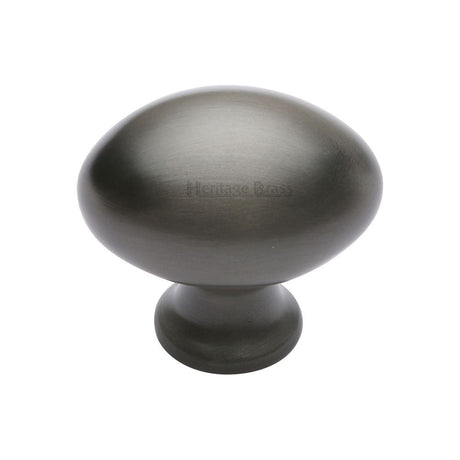 Heritage Brass Cabinet Hardware Matt Bronze / Cabinet Knobs / 38mm Dia. Heritage Brass - Cabinet Knob Victorian Oval Design 38mm Matt Bronze Finish