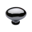 Heritage Brass Cabinet Hardware Polished Chrome / Cabinet Knobs / 38mm Dia. Heritage Brass - Cabinet Knob Victorian Oval Design 38mm Polished Chrome Finish