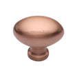 Heritage Brass Cabinet Hardware Satin Rose Gold / Cabinet Knobs / 38mm Dia. Heritage Brass - Cabinet Knob Victorian Oval Design 38mm Satin Rose Gold Finish