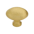 Heritage Brass Cabinet Hardware Satin Brass / Cabinet Knobs / 38mm Dia. Heritage Brass - Cabinet Knob Victorian Oval Hammered Design 38mm Satin Brass finish