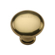 Heritage Brass Cabinet Hardware Polished Brass / Cabinet Knobs / 32mm Dia. Heritage Brass - Cabinet Knob Victorian Round Design 32mm Polished Brass Finish