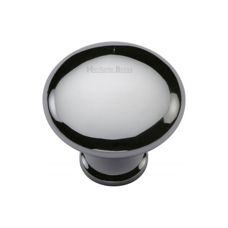 Heritage Brass Cabinet Hardware Polished Chrome / Cabinet Knobs / 32mm Dia. Heritage Brass - Cabinet Knob Victorian Round Design 32mm Polished Chrome Finish