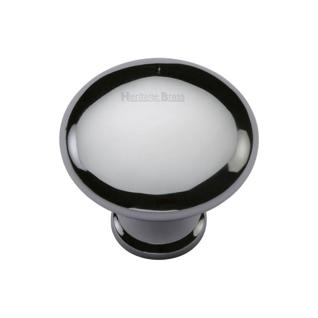 Heritage Brass Cabinet Hardware Polished Chrome / Cabinet Knobs / 32mm Dia. Heritage Brass - Cabinet Knob Victorian Round Design 32mm Polished Chrome Finish