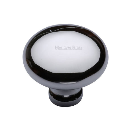 Heritage Brass Cabinet Hardware Polished Chrome / Cabinet Knobs / 38mm Dia. Heritage Brass - Cabinet Knob Victorian Round Design 38mm Polished Chrome Finish