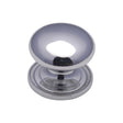 Heritage Brass Cabinet Hardware Polished Chrome / Cabinet Knobs / 32mm Dia. Heritage Brass - Cabinet Knob Victorian Round Design with base 32mm Polished Chrome