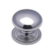 Heritage Brass Cabinet Hardware Polished Chrome / Cabinet Knobs / 38mm Dia. Heritage Brass - Cabinet Knob Victorian Round Design with base 38mm Polished Chrome