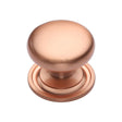 Heritage Brass Cabinet Hardware Satin Rose Gold / Cabinet Knobs / 38mm Dia. Heritage Brass - Cabinet Knob Victorian Round Design with base 38mm Satin Rose Go