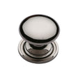 Heritage Brass Cabinet Hardware Polished Nickel / Cabinet Knobs / 48mm Dia. Heritage Brass - Cabinet Knob Victorian Round Design with base 48mm Polished Nickel