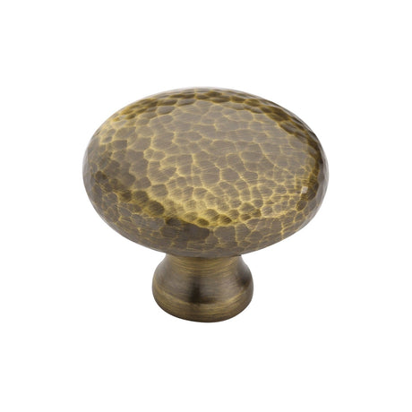 Heritage Brass Cabinet Hardware Antique Brass / Cabinet Knobs / 38mm Dia. Heritage Brass - Cabinet Knob Victorian Round Hammered Design 38mm Antique Brass finish