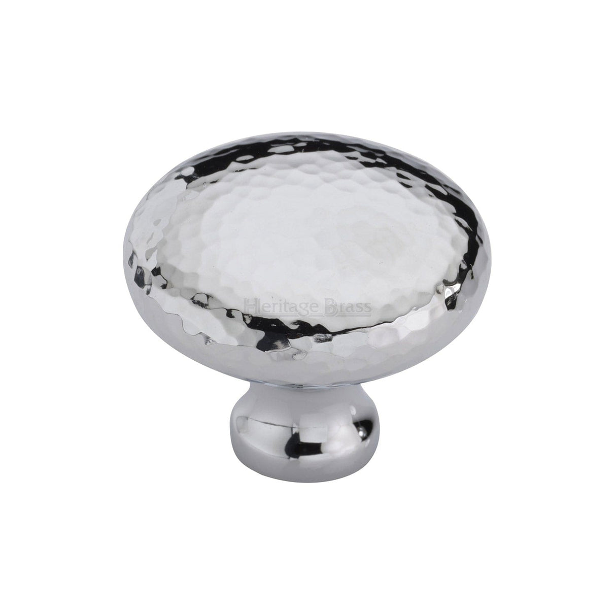 Heritage Brass Cabinet Hardware Polished Chrome / Cabinet Knobs / 38mm Dia. Heritage Brass - Cabinet Knob Victorian Round Hammered Design 38mm Polished Chrome finish