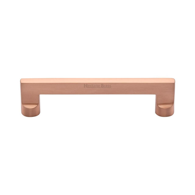 Heritage Brass Cabinet Hardware Satin Rose Gold / Cabinet Pull Handles / 128mm c/c Heritage Brass - Cabinet Pull Apollo Design 128mm CTC Satin Rose Gold Finish