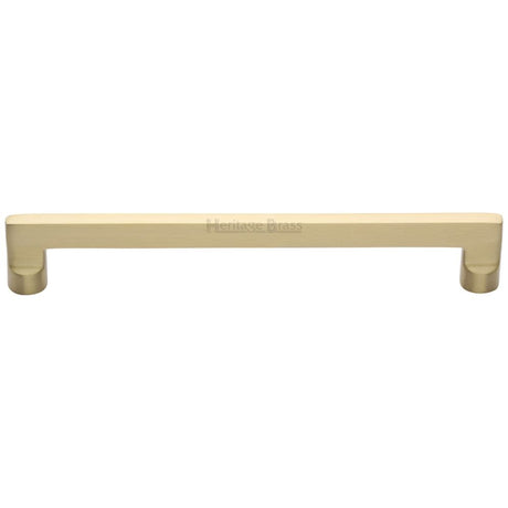 Heritage Brass Cabinet Hardware Satin Brass / Cabinet Pull Handles / 203mm c/c Heritage Brass - Cabinet Pull Apollo Design 203mm CTC Satin Brass Finish