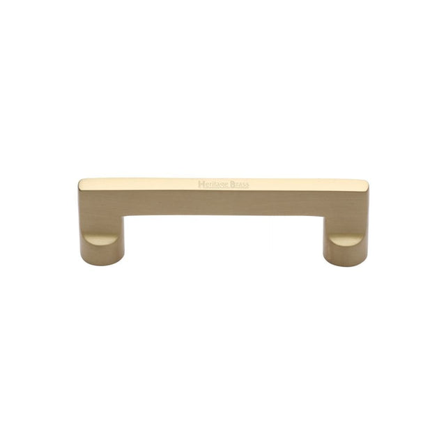Heritage Brass Cabinet Hardware Satin Brass / Cabinet Pull Handles / 96mm c/c Heritage Brass - Cabinet Pull Apollo Design 96mm CTC Satin Brass Finish