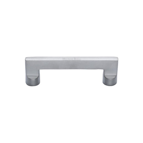 Heritage Brass Cabinet Hardware Satin Chrome / Cabinet Pull Handles / 96mm c/c Heritage Brass - Cabinet Pull Apollo Design 96mm CTC Satin Chrome Finish