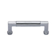 Heritage Brass Cabinet Hardware Satin Chrome / Cabinet Pull Handles / 101mm c/c Heritage Brass - Cabinet Pull Bauhaus Design 101mm CTC Satin Chrome Finish