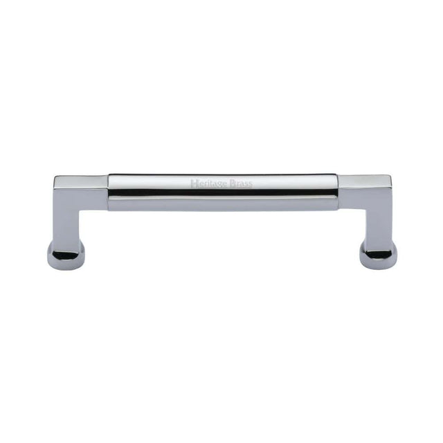 Heritage Brass Cabinet Hardware Polished Chrome / Cabinet Pull Handles / 128mm c/c Heritage Brass - Cabinet Pull Bauhaus Design 128mm CTC Polished Chrome Finish