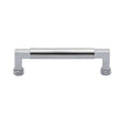 Heritage Brass Cabinet Hardware Satin Chrome / Cabinet Pull Handles / 128mm c/c Heritage Brass - Cabinet Pull Bauhaus Design 128mm CTC Satin Chrome Finish