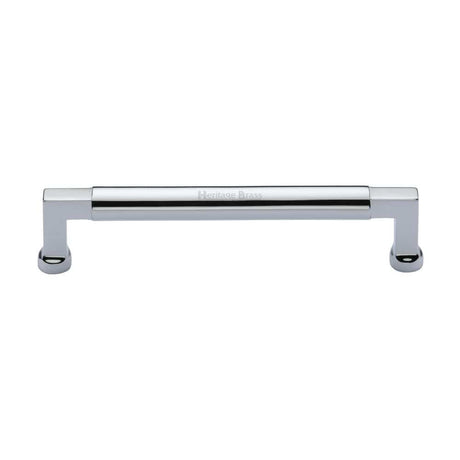 Heritage Brass Cabinet Hardware Polished Chrome / Cabinet Pull Handles / 160mm c/c Heritage Brass - Cabinet Pull Bauhaus Design 160mm CTC Polished Chrome Finish