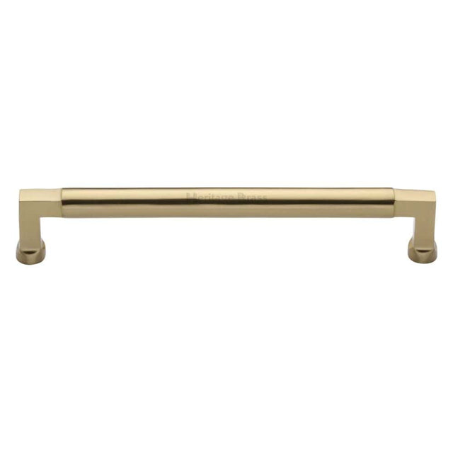 Heritage Brass Cabinet Hardware Satin Brass / Cabinet Pull Handles / 203mm c/c Heritage Brass - Cabinet Pull Bauhaus Design 203mm CTC Satin Brass Finish