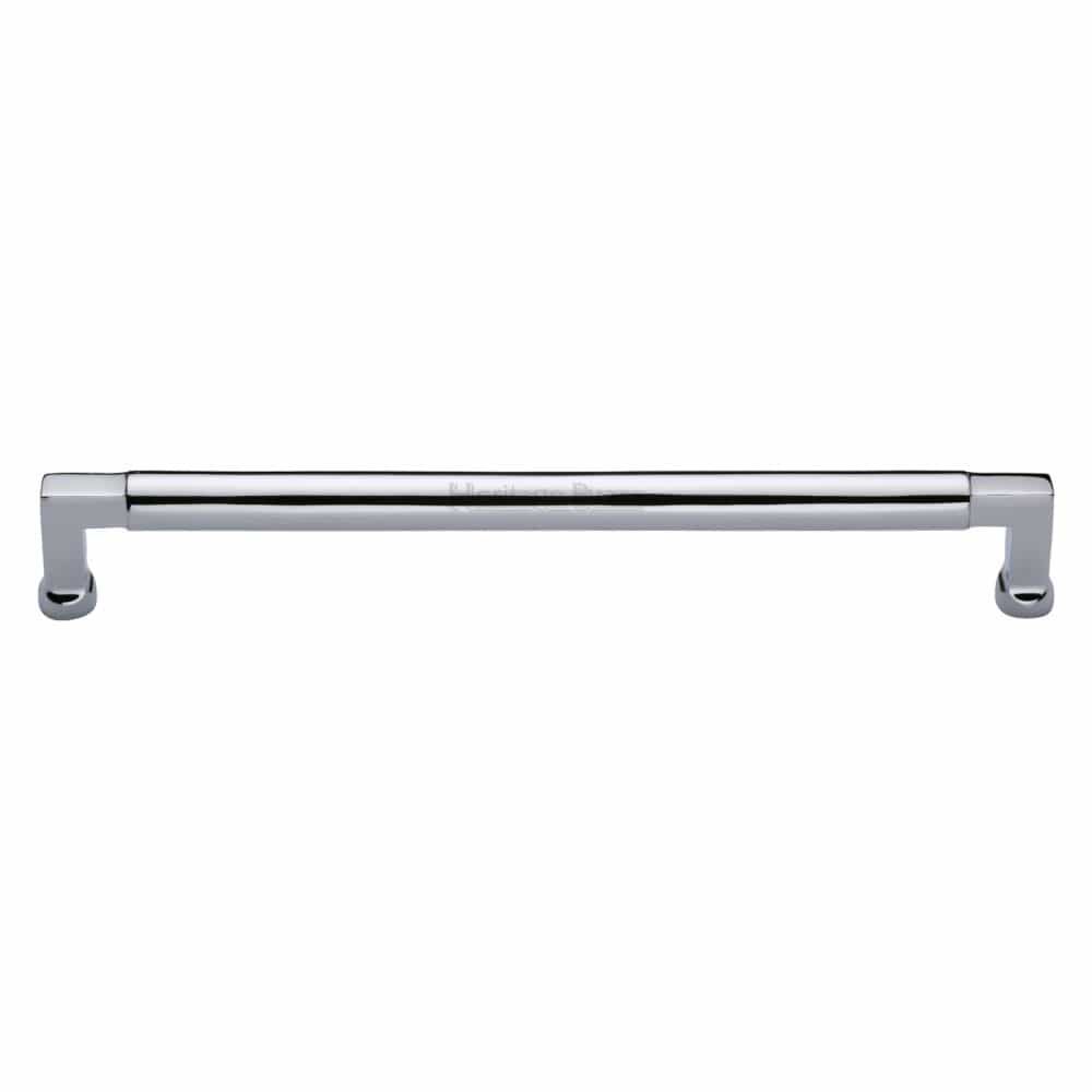 Heritage Brass Cabinet Hardware Polished Chrome / Cabinet Pull Handles / 254mm c/c Heritage Brass - Cabinet Pull Bauhaus Design 254mm CTC Polished Chrome Finish