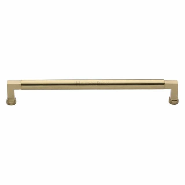Heritage Brass Cabinet Hardware Satin Brass / Cabinet Pull Handles / 254mm c/c Heritage Brass - Cabinet Pull Bauhaus Design 254mm CTC Satin Brass Finish