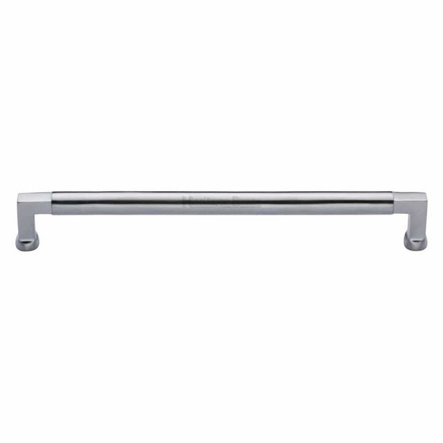 Heritage Brass Cabinet Hardware Satin Chrome / Cabinet Pull Handles / 254mm c/c Heritage Brass - Cabinet Pull Bauhaus Design 254mm CTC Satin Chrome Finish