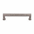 Heritage Brass Cabinet Hardware Satin Nickel / Cabinet Pull Handles / 160mm c/c Heritage Brass - Cabinet Pull Bauhaus Hammered Design 160mm CTC Satin Nickel Finish