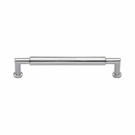 Heritage Brass Cabinet Hardware Satin Chrome / Cabinet Pull Handles / 152mm c/c Heritage Brass - Cabinet Pull Bauhaus Round Design 152mm CTC Satin Chrome Finish