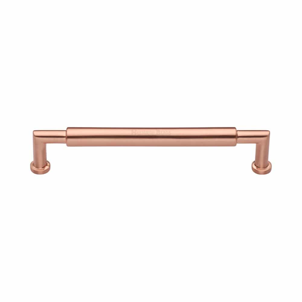 Heritage Brass Cabinet Hardware Satin Rose Gold / Cabinet Pull Handles / 152mm c/c Heritage Brass - Cabinet Pull Bauhaus Round Design 152mm CTC Satin Rose Gold Fini