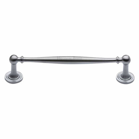 Heritage Brass Cabinet Hardware Satin Chrome / Cabinet Pull Handles / 152mm c/c Heritage Brass - Cabinet Pull Colonial Design 152mm CTC Satin Chrome Finish