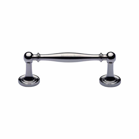 Heritage Brass Cabinet Hardware Polished Chrome / Cabinet Pull Handles / 96mm c/c Heritage Brass - Cabinet Pull Colonial Design 96mm CTC Polished Chrome Finish