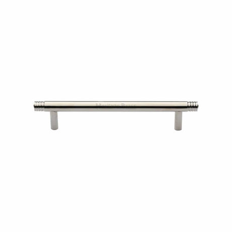 Heritage Brass Cabinet Hardware Polished Nickel / Cabinet Pull Handles / 128mm c/c Heritage Brass - Cabinet Pull Contour Design 128mm CTC Polished Nickel Finish