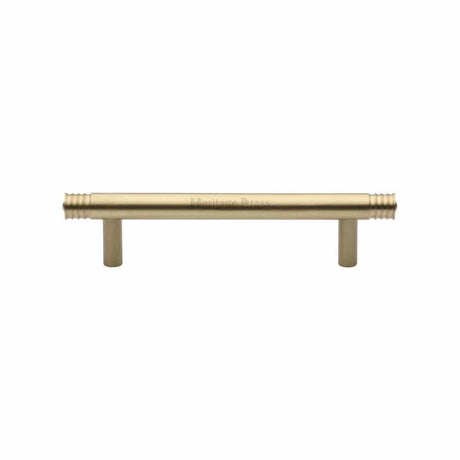 Heritage Brass Cabinet Hardware Satin Brass / Cabinet Pull Handles / 96mm c/c Heritage Brass - Cabinet Pull Contour Design 96mm CTC Satin Brass Finish