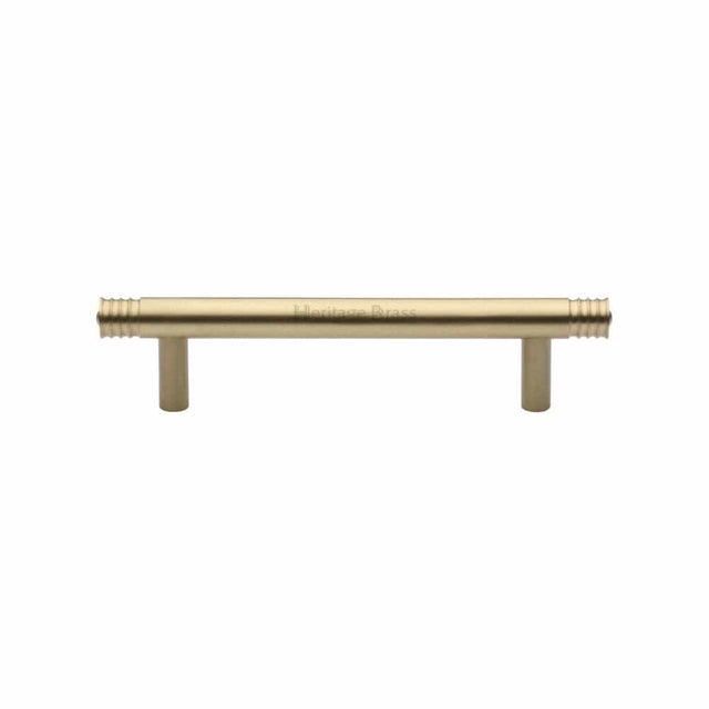 Heritage Brass Cabinet Hardware Satin Brass / Cabinet Pull Handles / 96mm c/c Heritage Brass - Cabinet Pull Contour Design 96mm CTC Satin Brass Finish