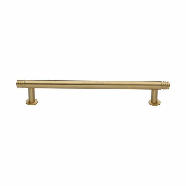 Heritage Brass Cabinet Hardware Satin Brass / Cabinet Pull Handles / 160mm c/c Heritage Brass - Cabinet Pull Contour Design with 16mm Rose 160mm CTC Satin Brass