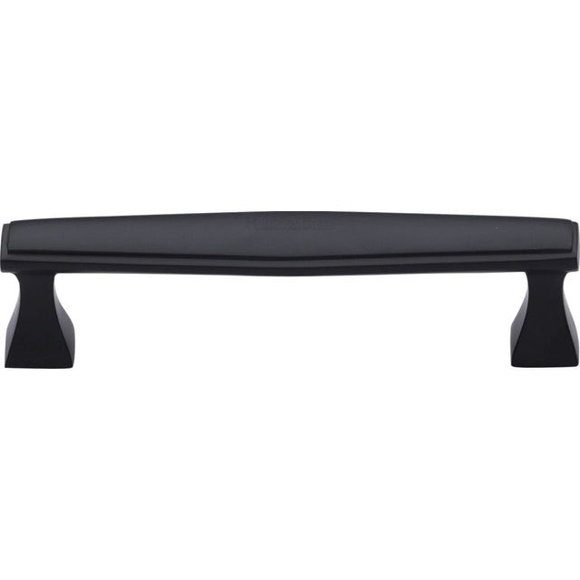 Heritage Brass Cabinet Hardware Matt Black / Cabinet Pull Handles / 128mm c/c Heritage Brass - Cabinet Pull Deco Design 128mm CTC Matt Black Finish
