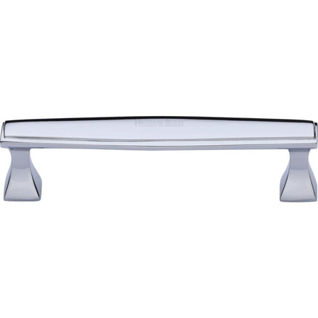 Heritage Brass Cabinet Hardware Polished Chrome / Cabinet Pull Handles / 128mm c/c Heritage Brass - Cabinet Pull Deco Design 128mm CTC Polished Chrome Finish