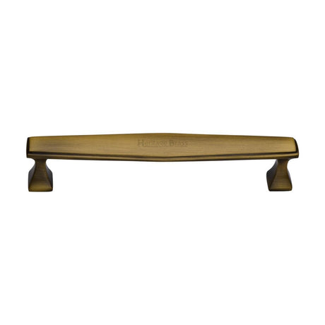Heritage Brass Cabinet Hardware Antique Brass / Cabinet Pull Handles / 160mm c/c Heritage Brass - Cabinet Pull Deco Design 160mm CTC Antique Brass Finish