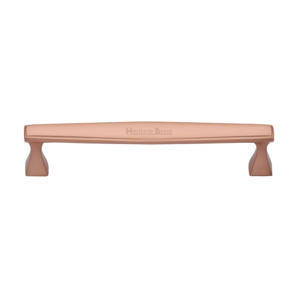Heritage Brass Cabinet Hardware Satin Rose Gold / Cabinet Pull Handles / 160mm c/c Heritage Brass - Cabinet Pull Deco Design 160mm CTC Satin Rose Gold Finish