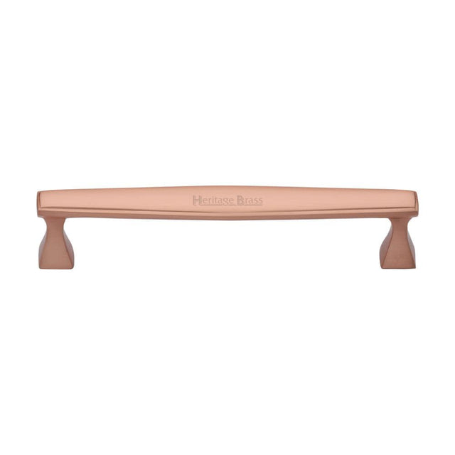 Heritage Brass Cabinet Hardware Satin Rose Gold / Cabinet Pull Handles / 160mm c/c Heritage Brass - Cabinet Pull Deco Design 160mm CTC Satin Rose Gold Finish